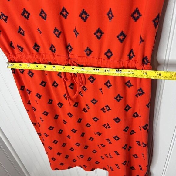 Tommy Hilfiger Dress Sz SP Cotton Drawstring Sundress Beach Red Black 0108 - Picture 11 of 14